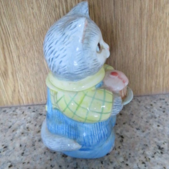 Vintage AVON Sugar Bowl Kitty with Cupcake (F7) - Picture 2 of 7